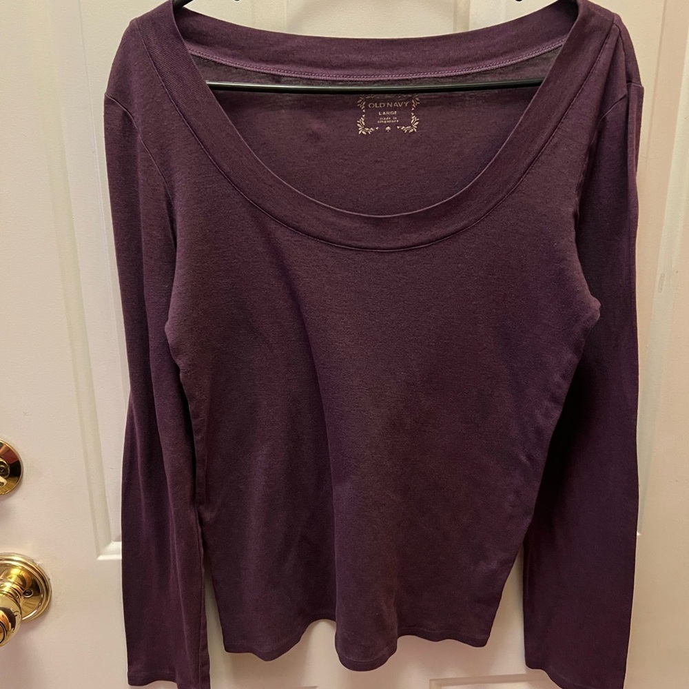 Old Navy Women's Deep Purple Long Sleeve Tee